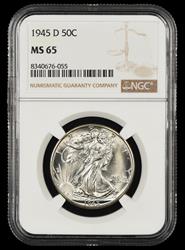 1945 D 50C NGC  MS65