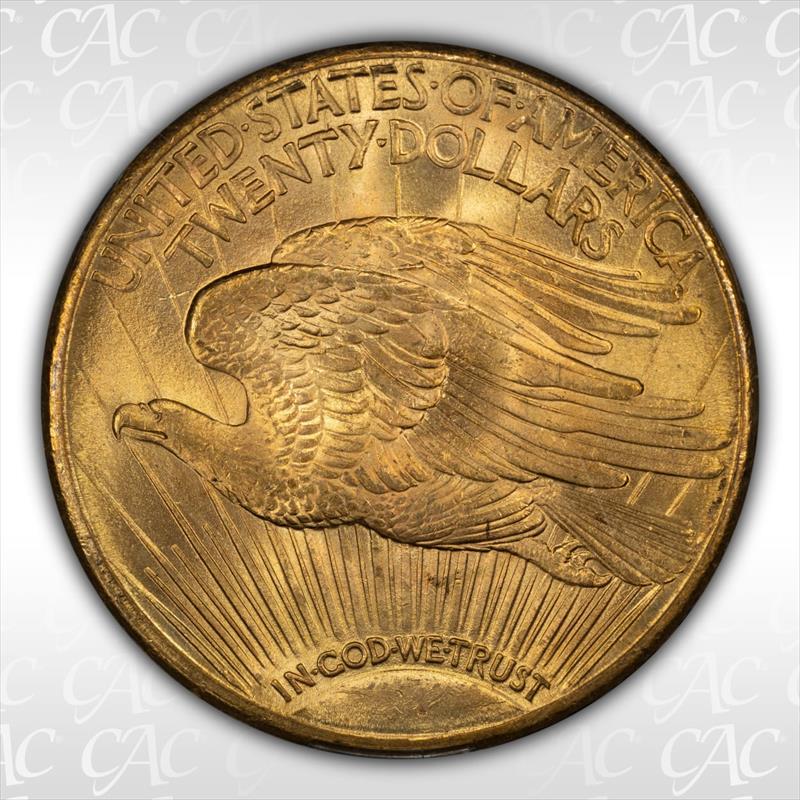 1916-S $20 CACG MS 65