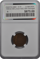 1909-S VDB Lincoln NGC OBV Damaged