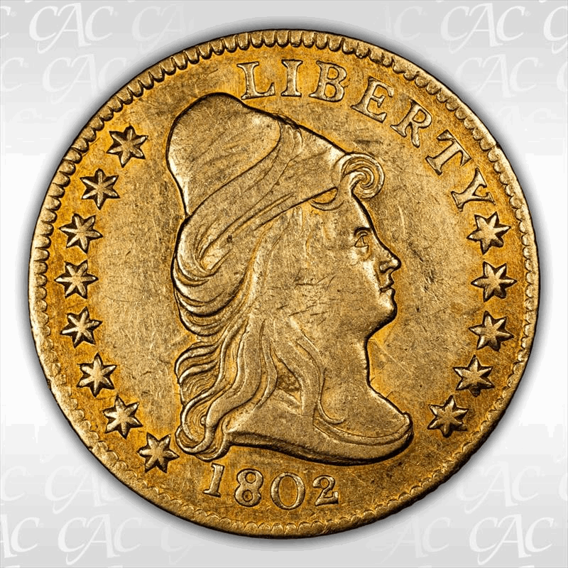 1802/1 $2.50 CACG AU-58 