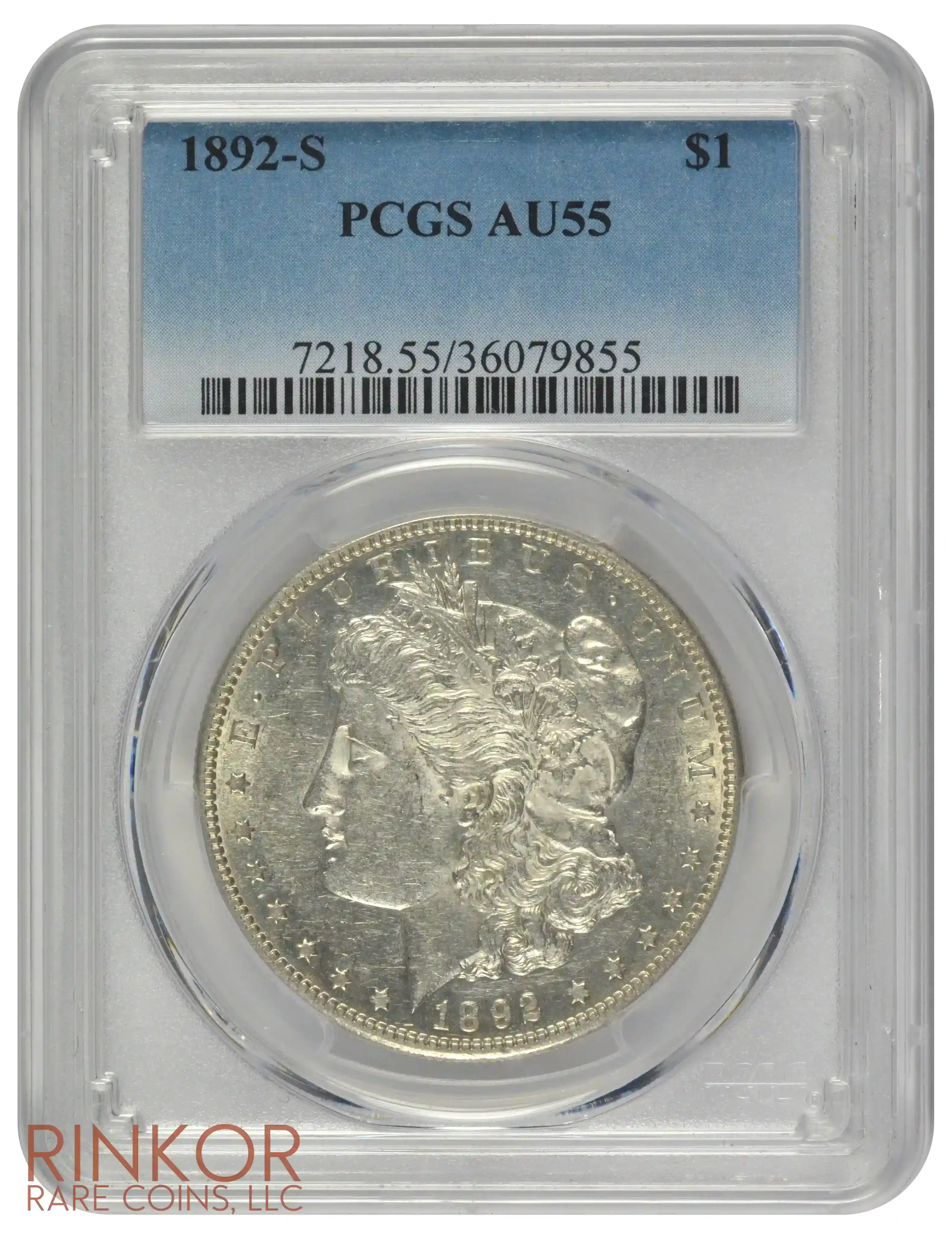 1892-S $1 PCGS AU-55