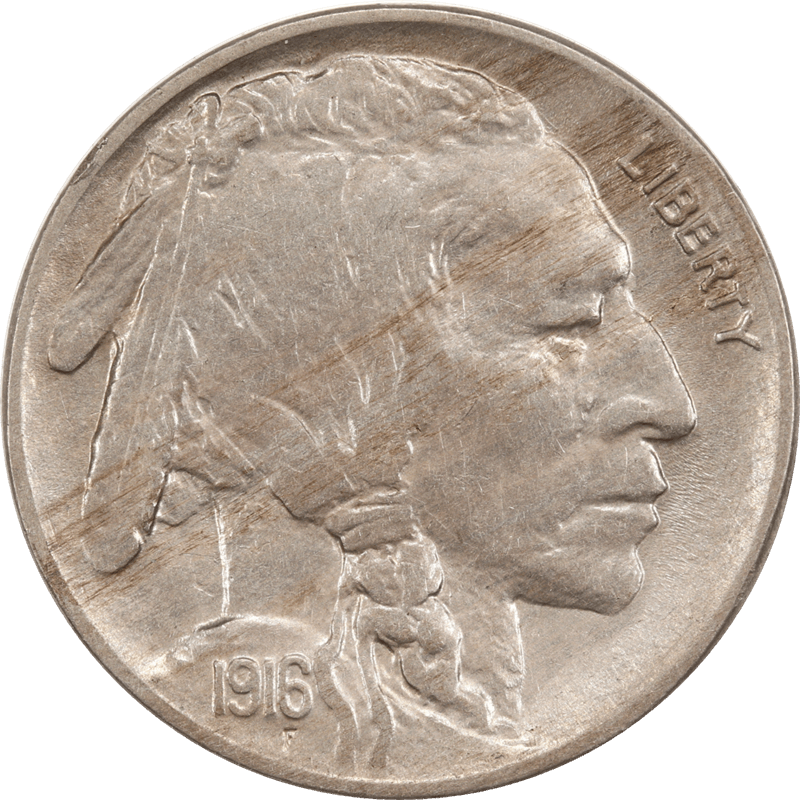 1916  Buffalo Nickel 5c,  Uncirculated - Nice Original Coin