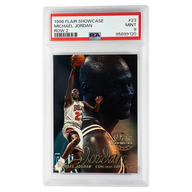 1996 Flair Showcase Michael Jordan Row 2 #23 PSA Mint 9 Cert #95899120