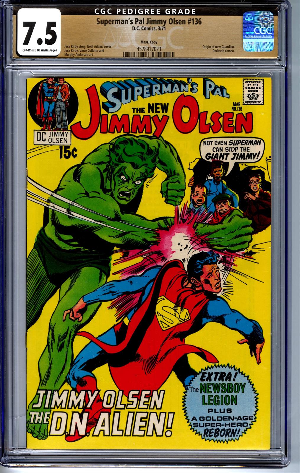 Supermans Pal Jimmy Olsen #136 CGC 7.5 7.5