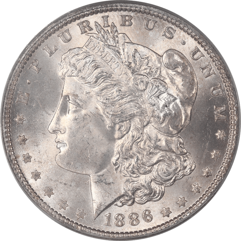1886 Morgan Silver Dollar $1 PCGS MS65 - Original Toning, OGH