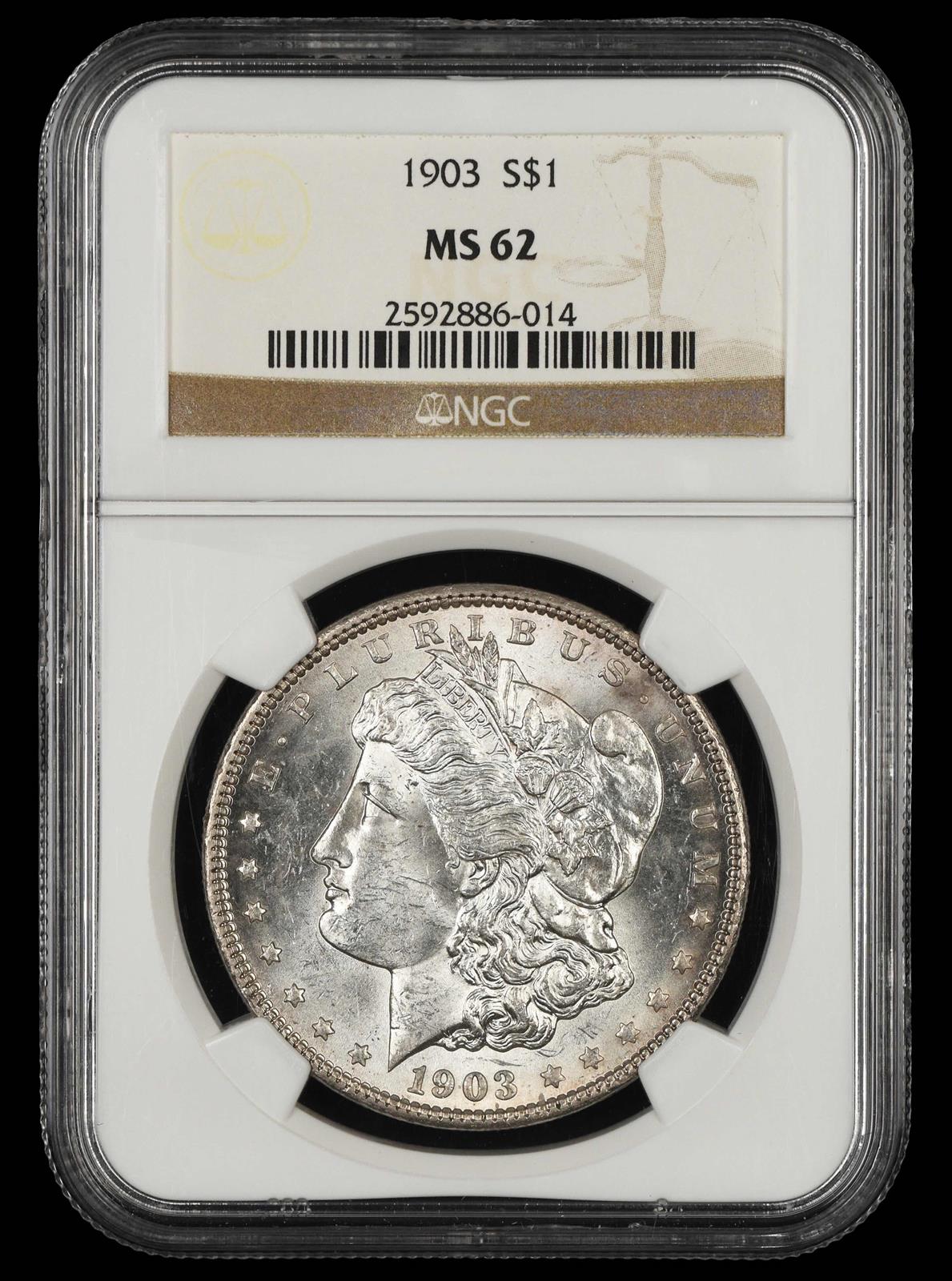 1903 $1 NGC MS 62