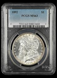 1892 $1 PCGS  MS63