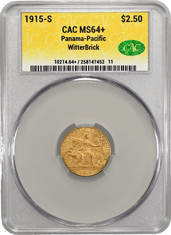 1915-S Panama-Pacific WitterBrick $2.50 CACG MS 64+