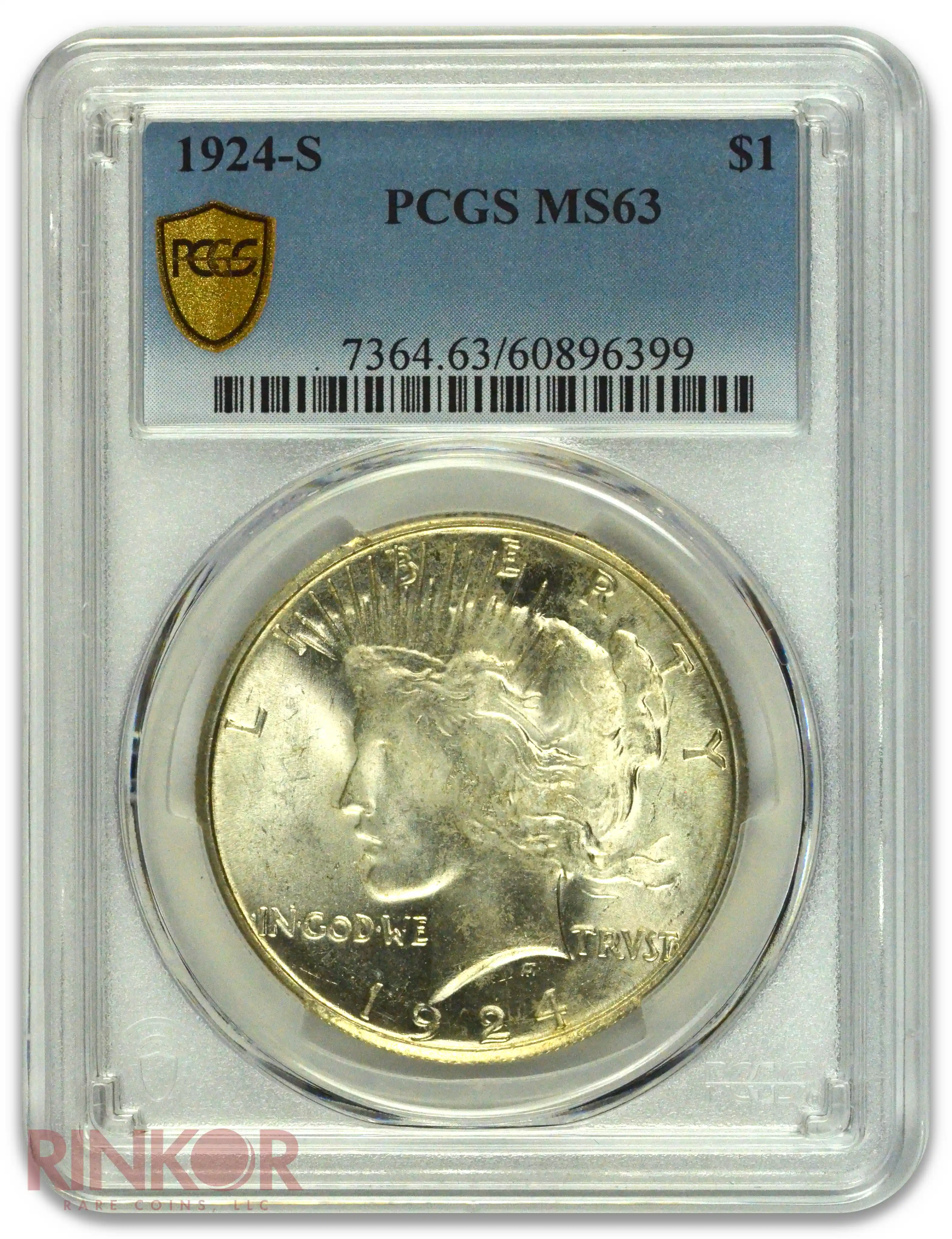 1924-S $1 Peace Dollar PCGS MS 63