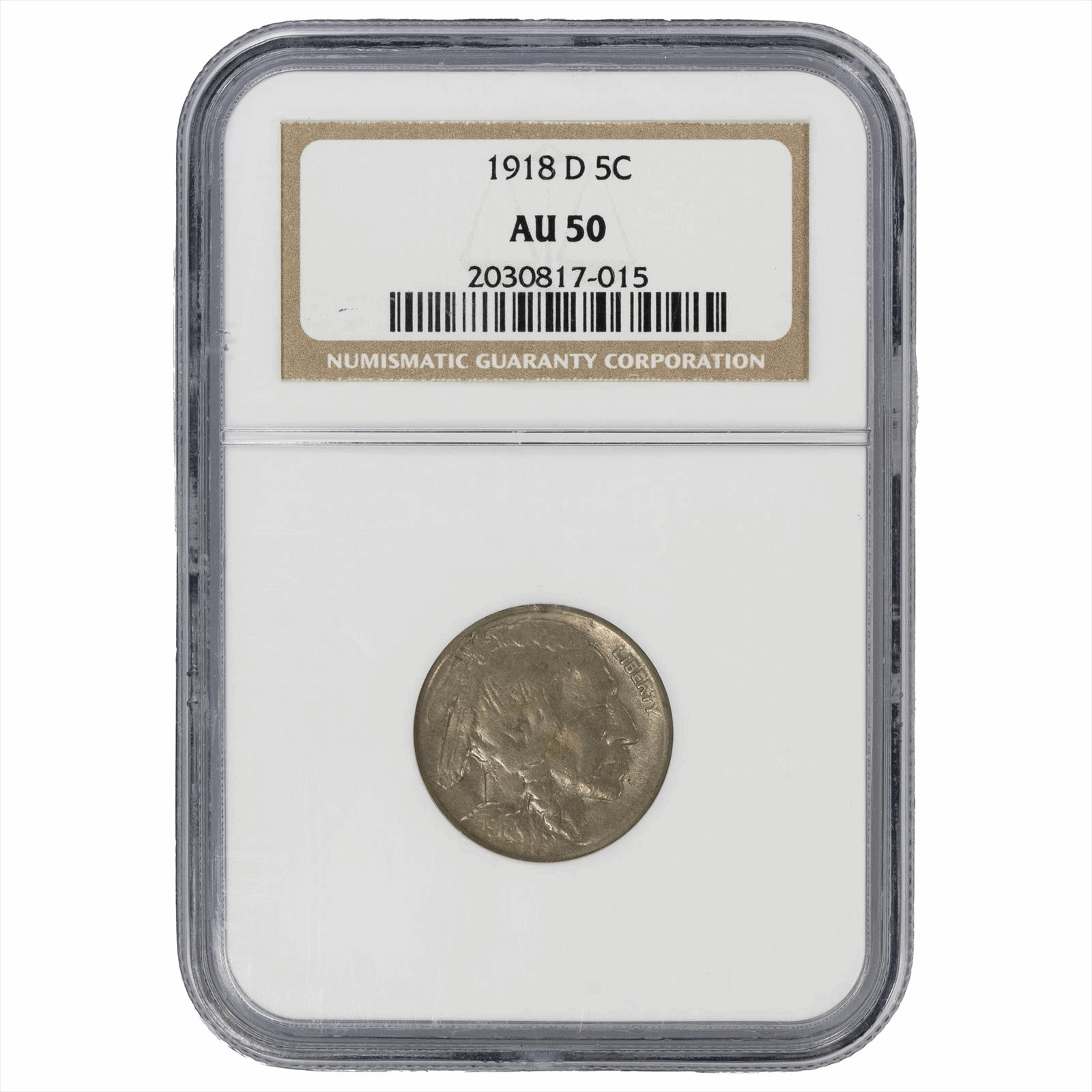 1918-D Buffalo NGC AU 50 