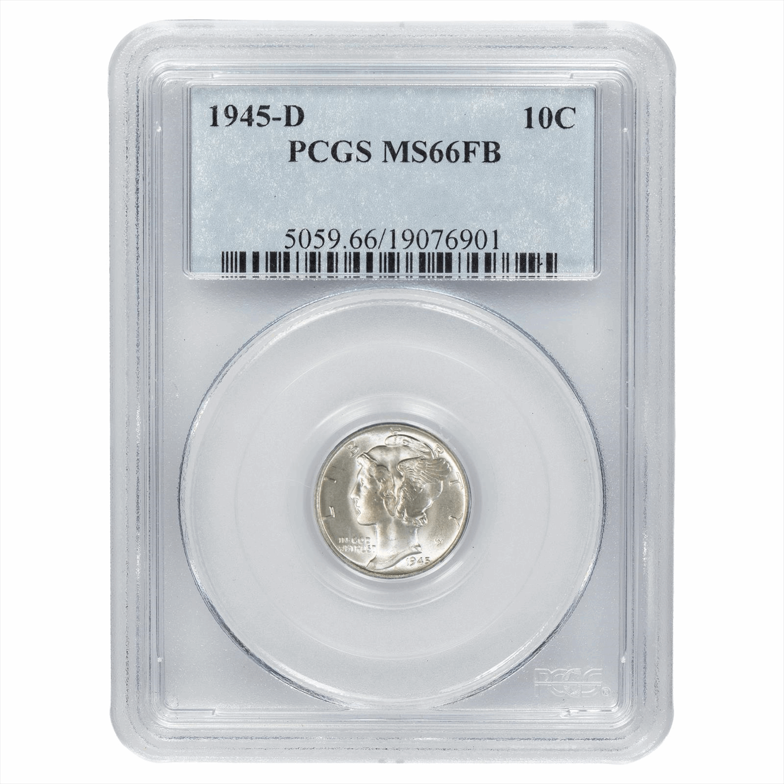 1945-D Mercury Dime 10C PCGS MS 66 FB