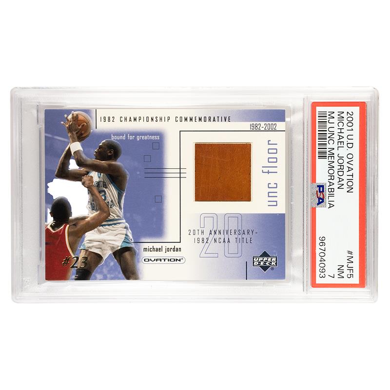 2001 Upper Deck Ovation Michael Jordan MJ UNC Memorabilia #MJF5 PSA NM 7 Cert #96704093