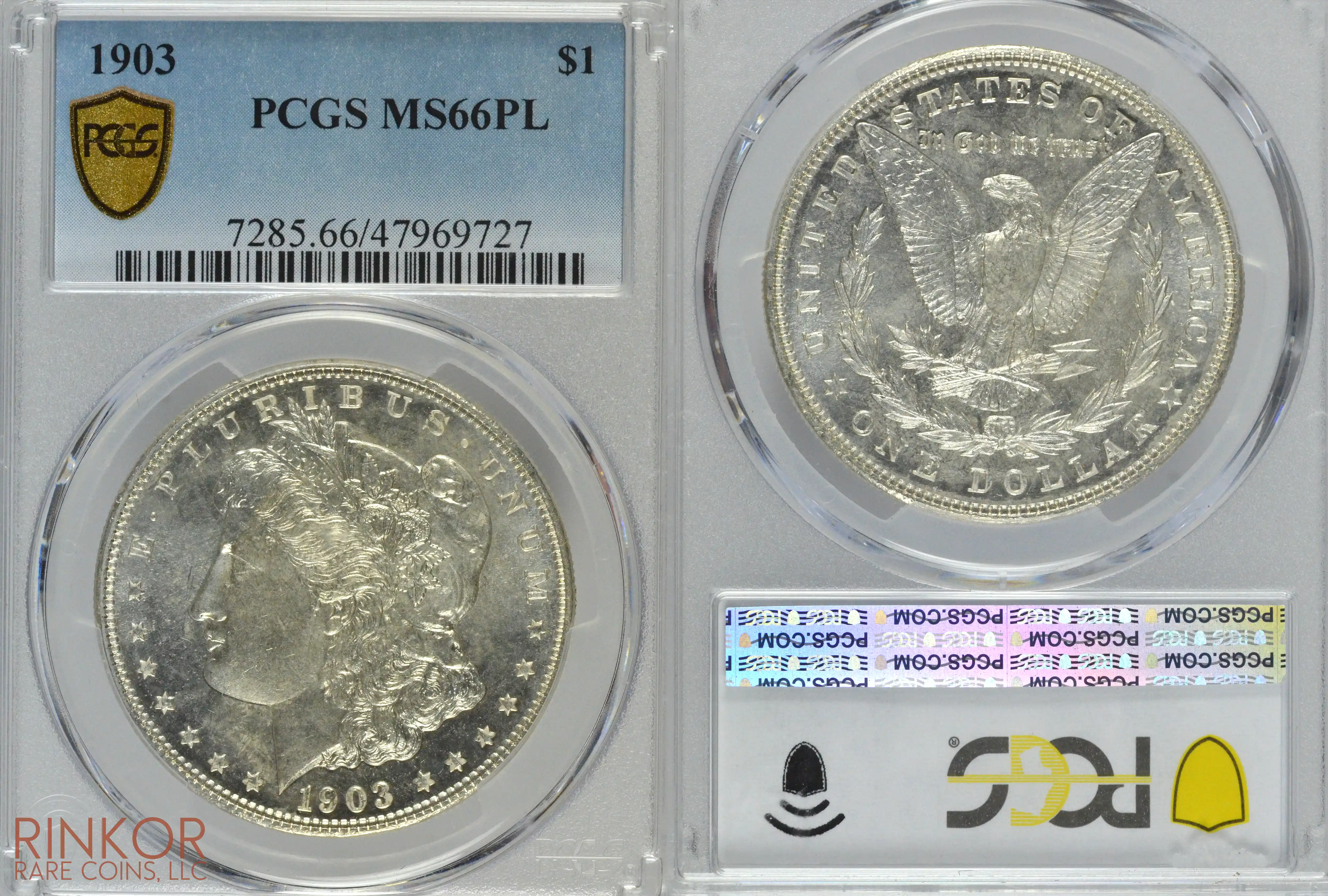 1903 $1 PCGS MS 66 PL
