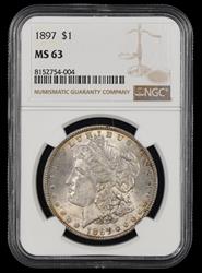 1897 $1 NGC  MS63