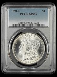 1891 S $1 PCGS MS63