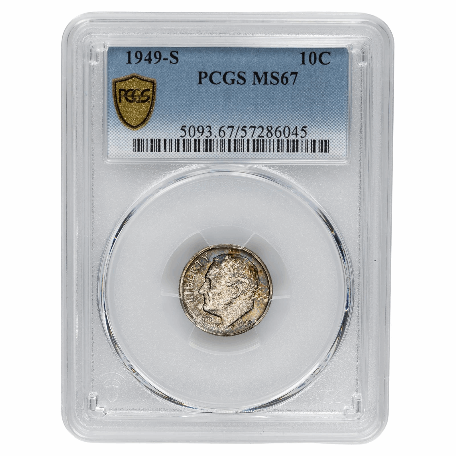 1949-S Roosevelt Dime 10C PCGS MS 67