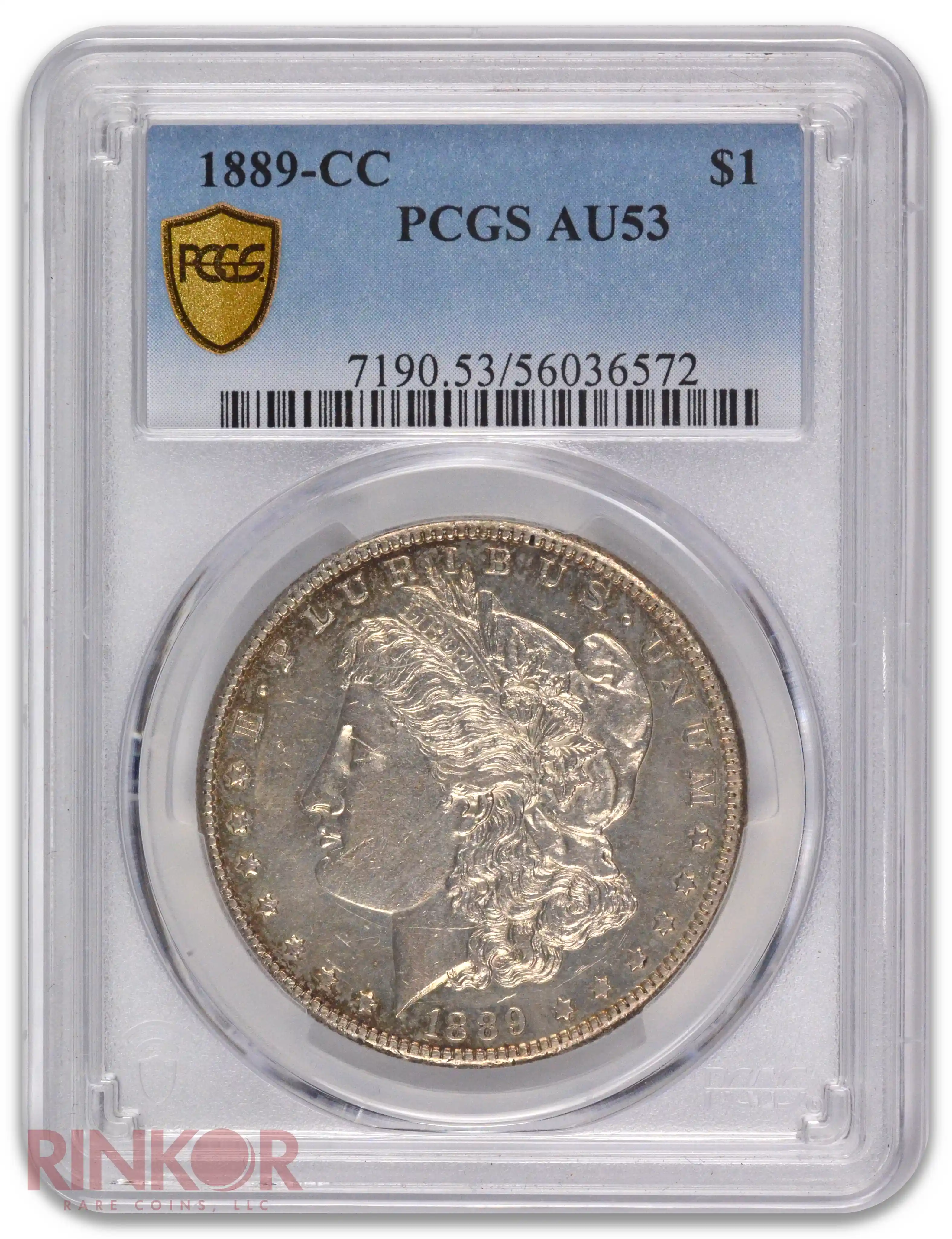 1889-CC $1 Morgan Dollar PCGS AU-53