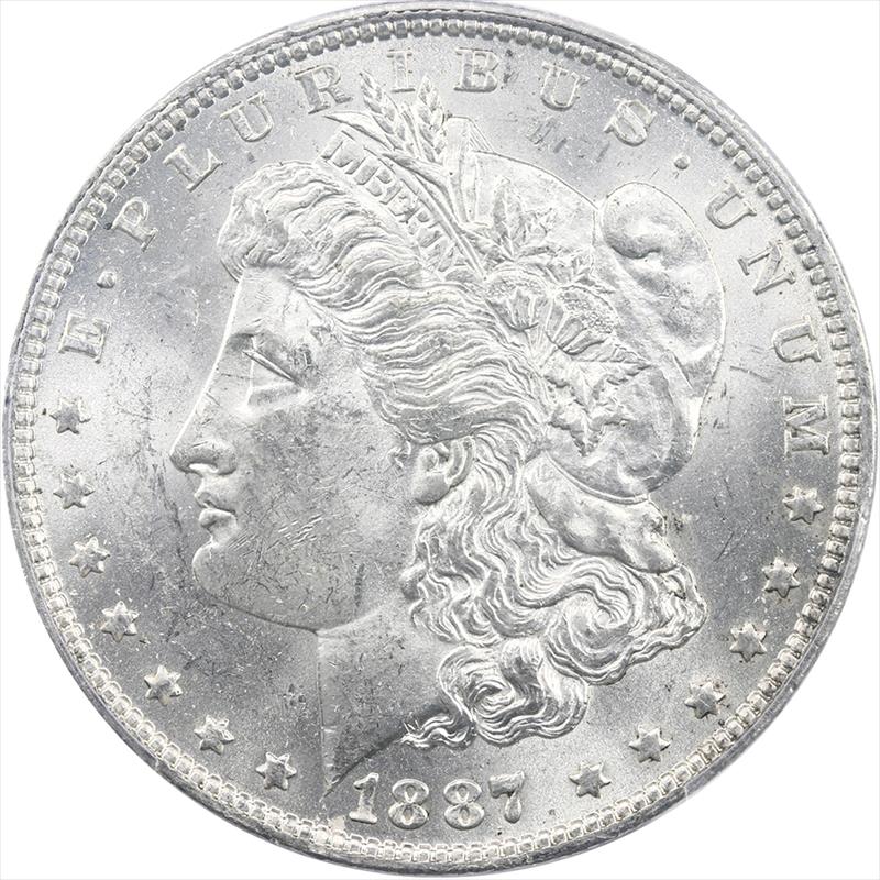 1887-O Morgan Silver Dollar PCGS MS 62 - Nice Lustrous Coin