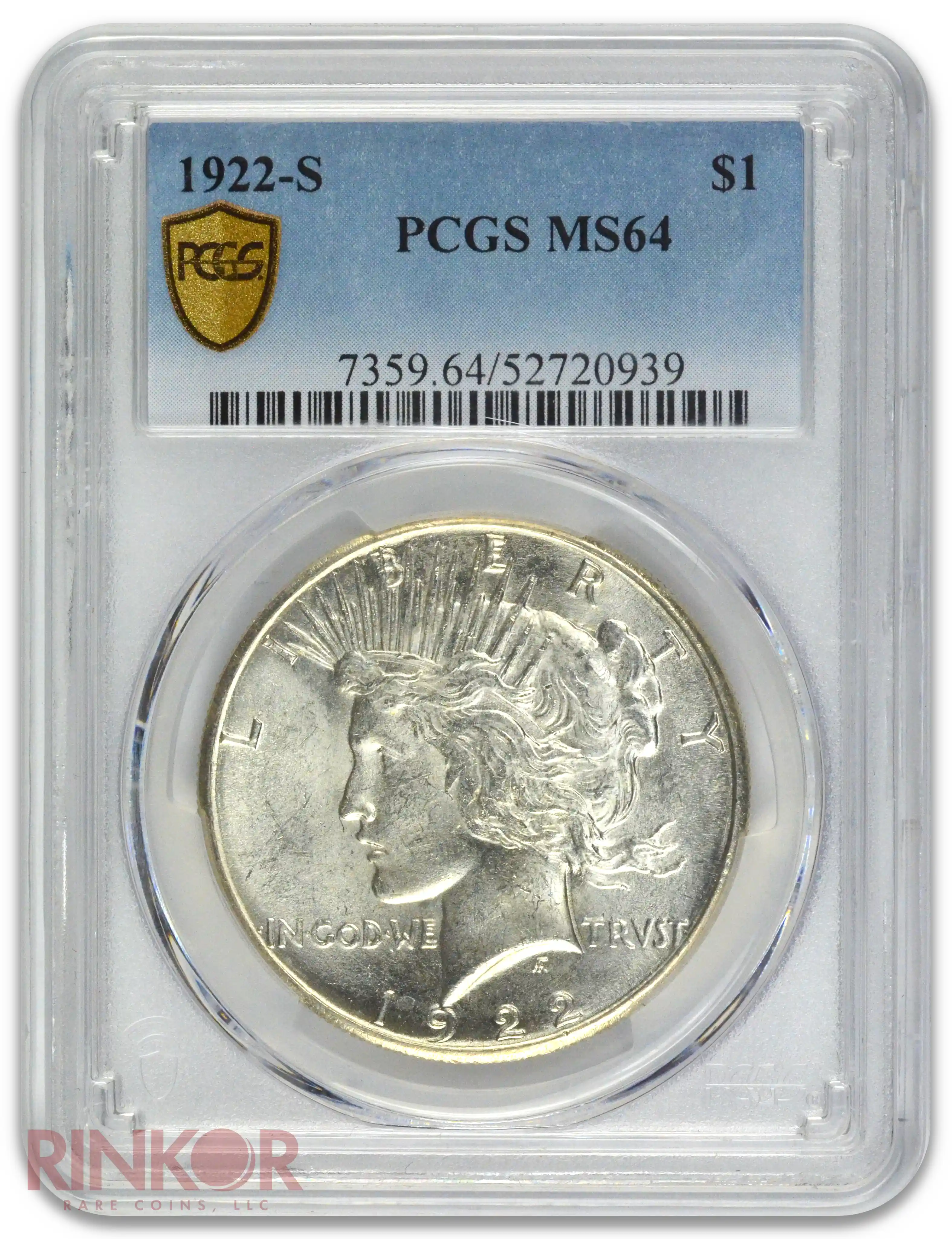 1922-S $1 Peace Dollar PCGS