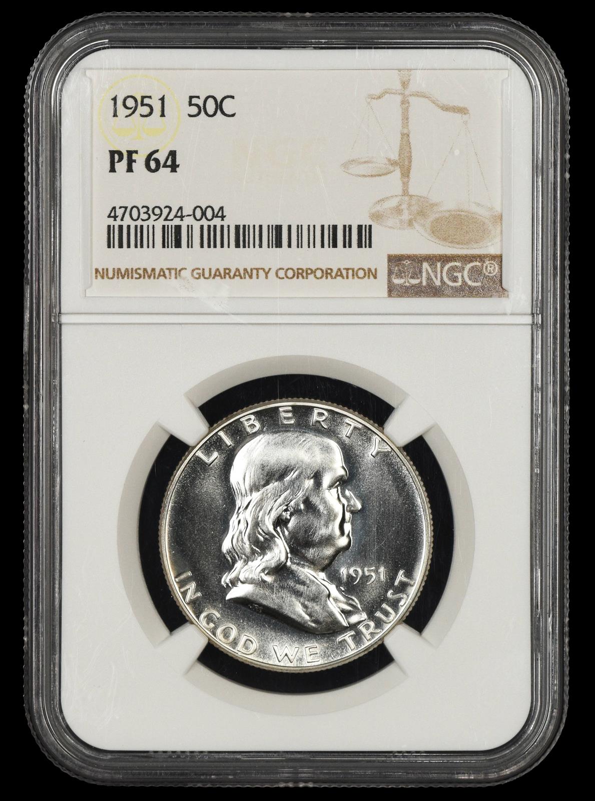 1951 50C NGC PF 64