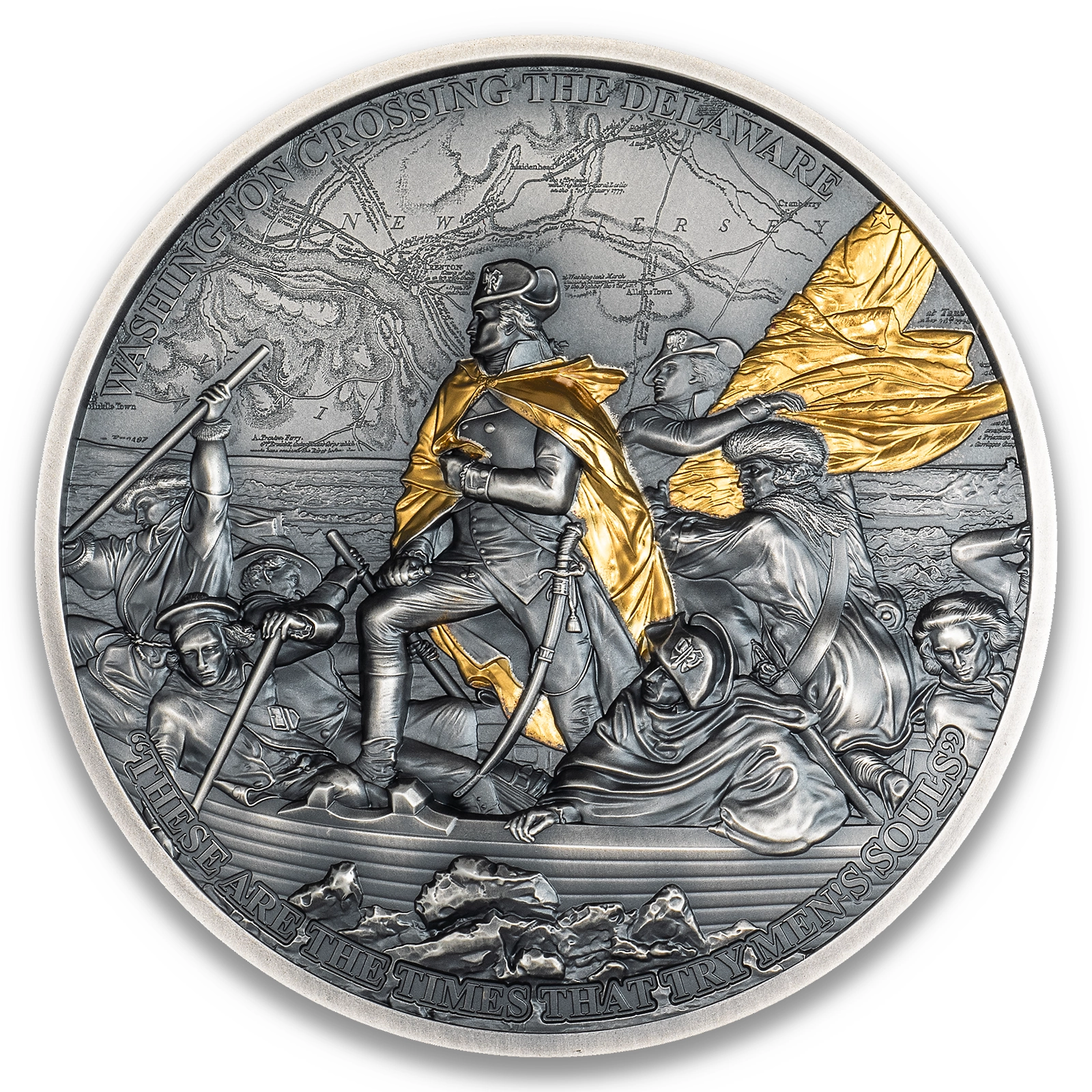 2026 Cook Islands Forging of Independence - Delaware 2oz Silver Coin Ultra High Relief