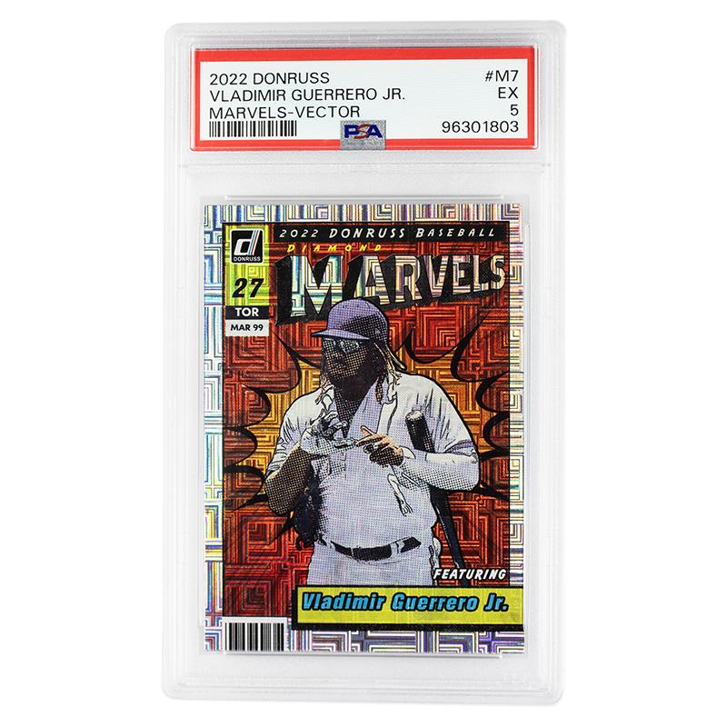 2022 Donruss Vladimir Guerrero Jr. Marvels - Vector #M7 PSA EX 5 Cert #96301803