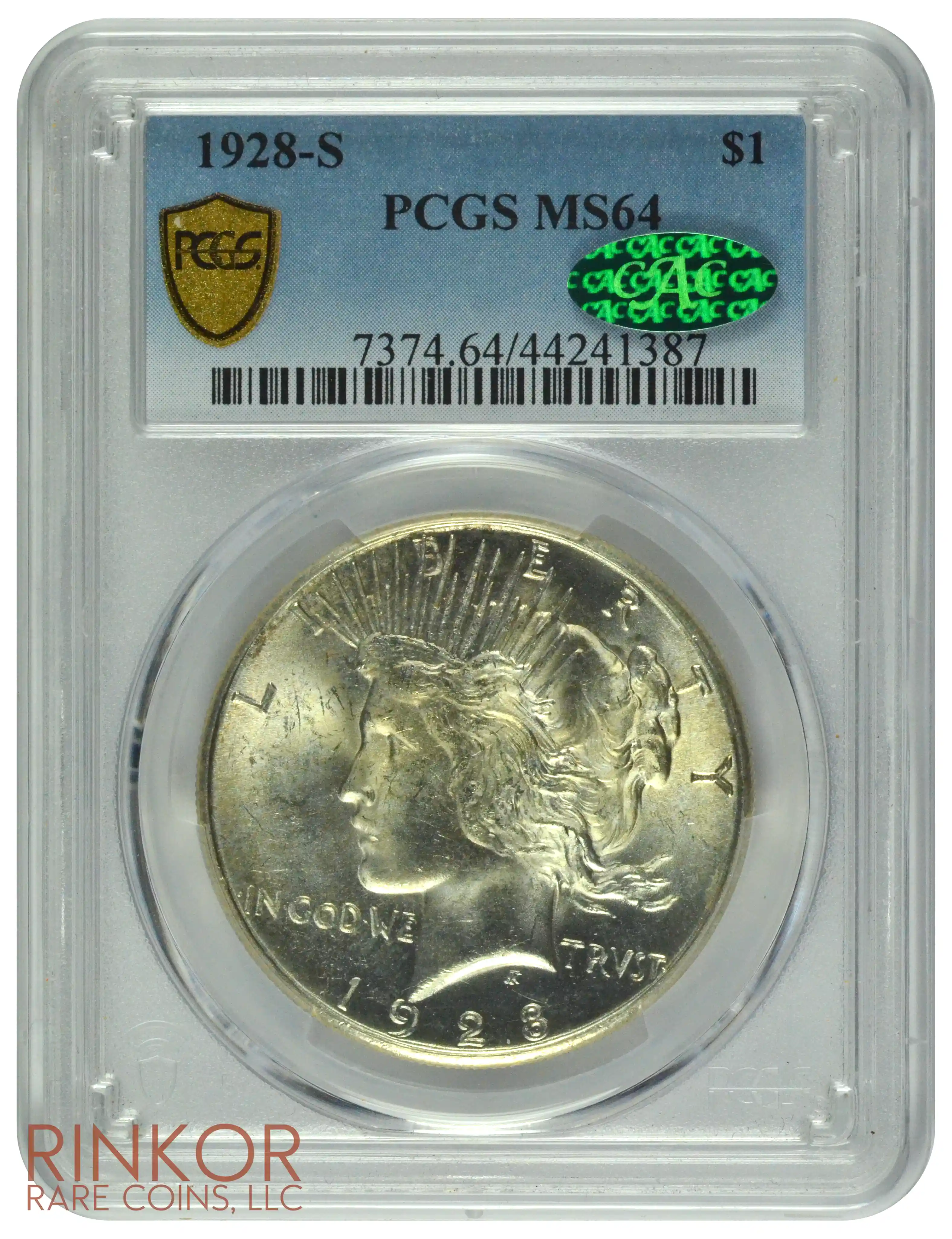 1928-S $1 PCGS MS 64 CAC
