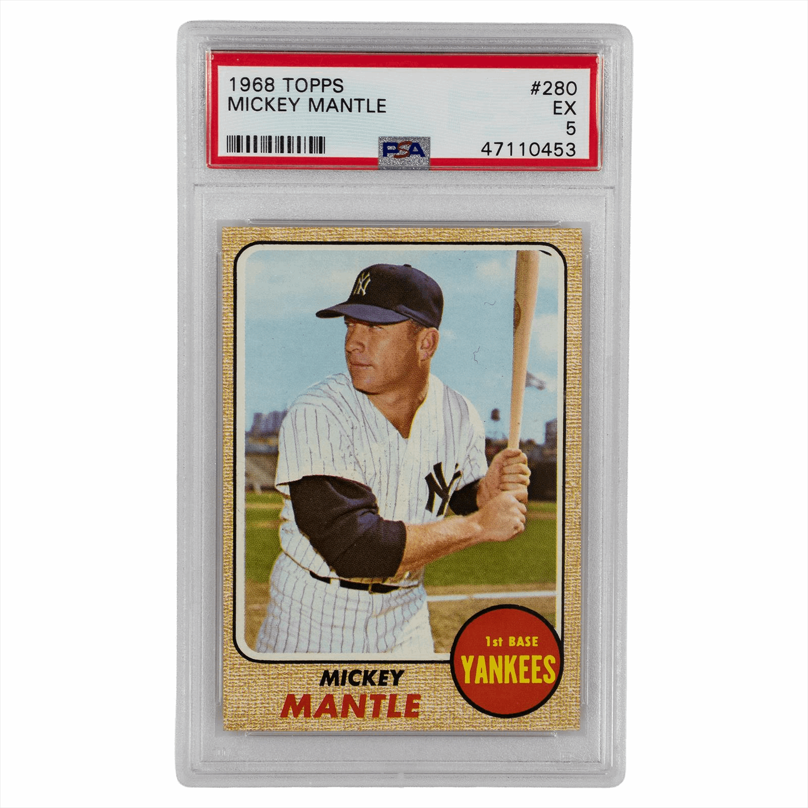 1968 Topps Mickey Mantle #280 PSA EX 5