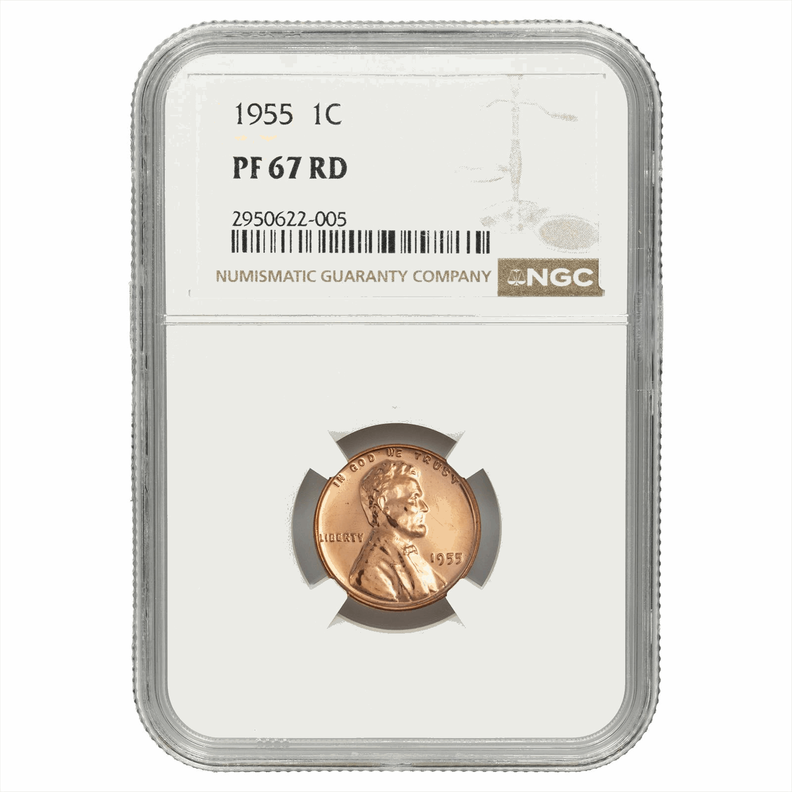 1955 Lincoln Wheat Cent 1C NGC PF 67 RD
