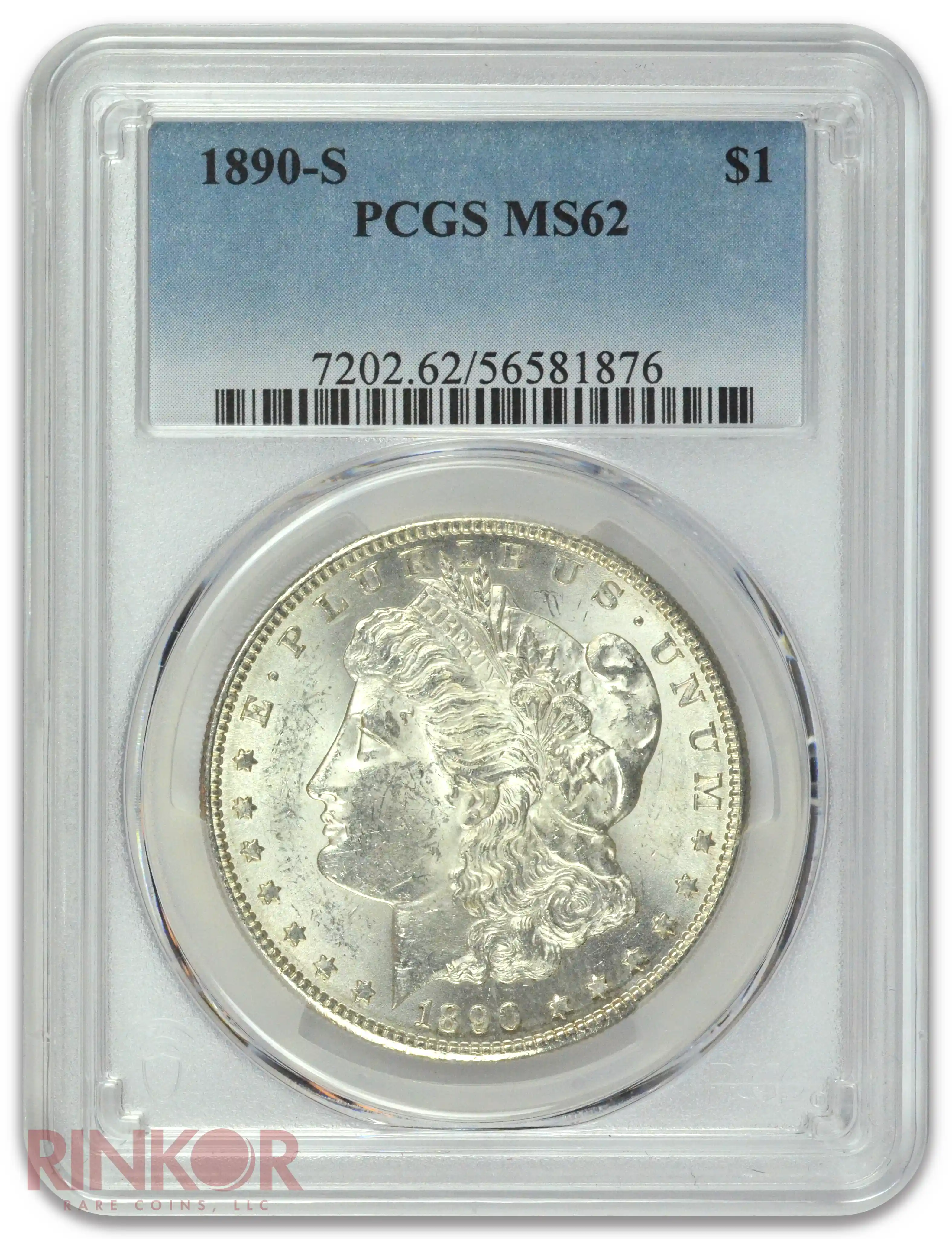 1890-S $1 Morgan Dollar PCGS MS 62