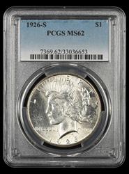 1926 S $1 PCGS MS62