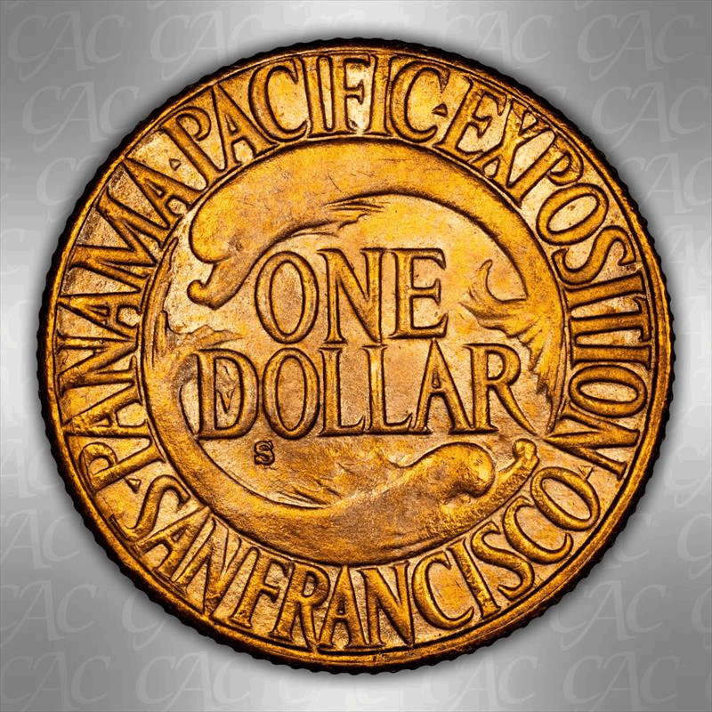 1915-S Panama-Pacific G$1 CACG MS 65