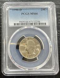 1990-D Washington PCGS MS 66