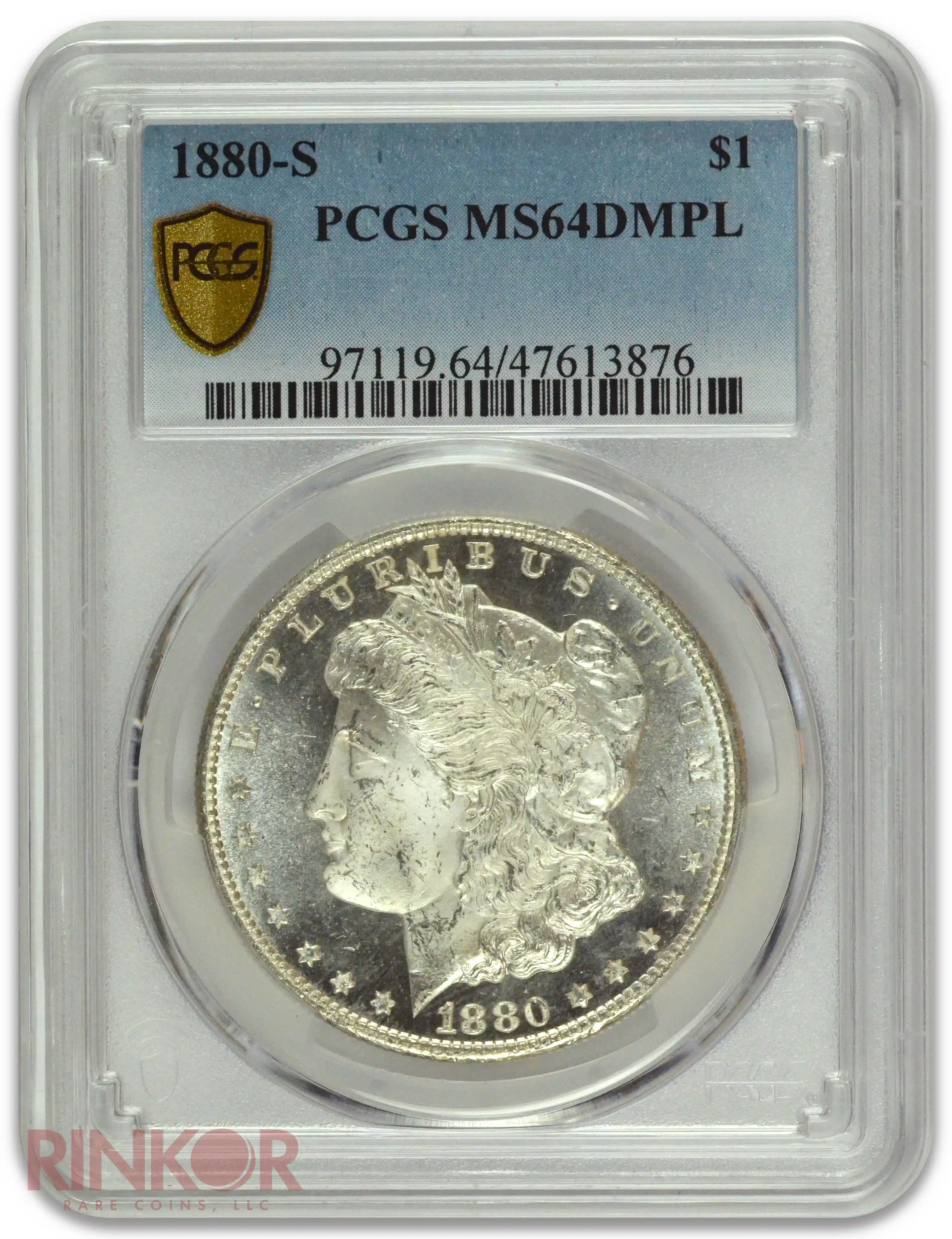 1880-S $1 Morgan Dollar PCGS MS 64 DMPL