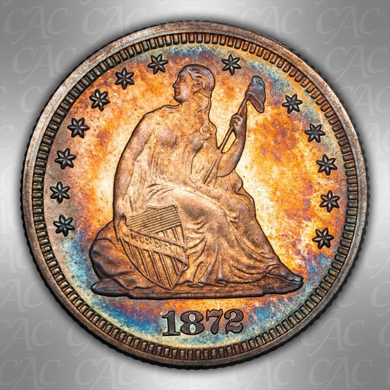 1872 25C CACG PR 65