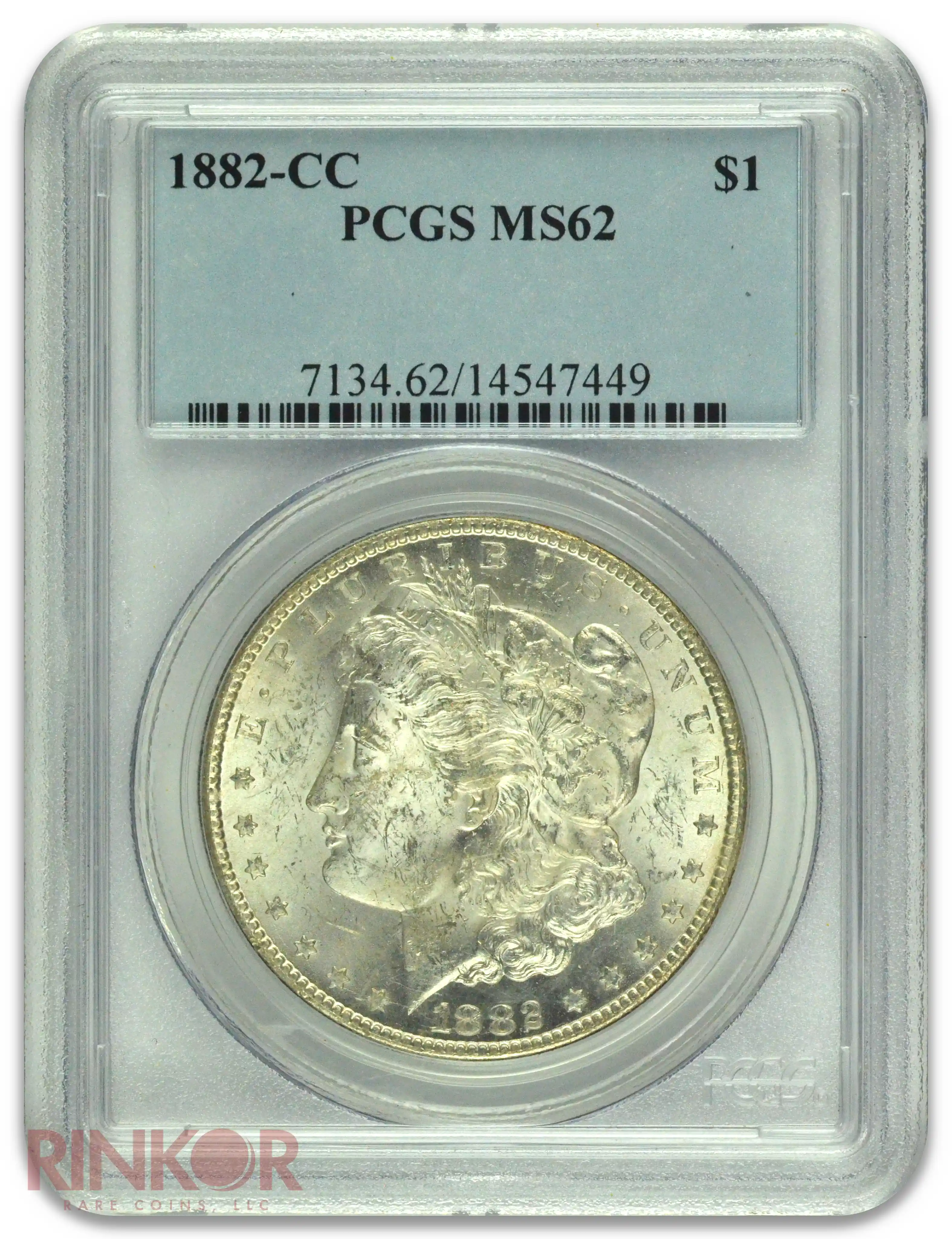 1882-CC $1 Morgan Dollar PCGS MS 62