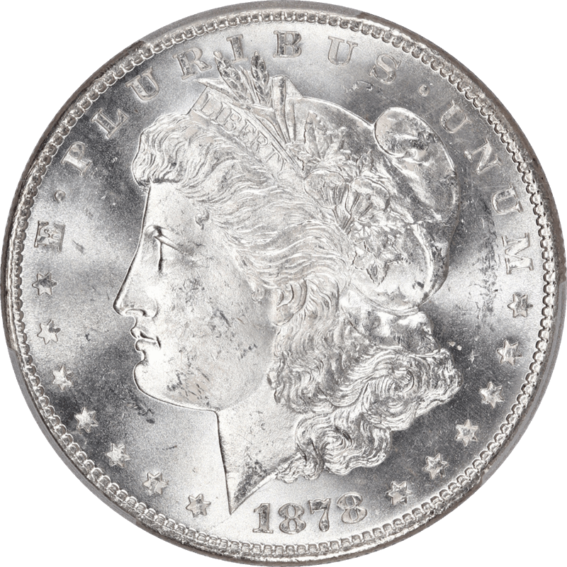 1878-S Morgan Silver Dollar $1 PCGS MS65 CAC - Nice Frosty Lustrous Coin