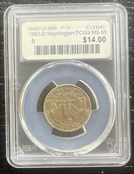 1993-D Washington PCGS MS 65