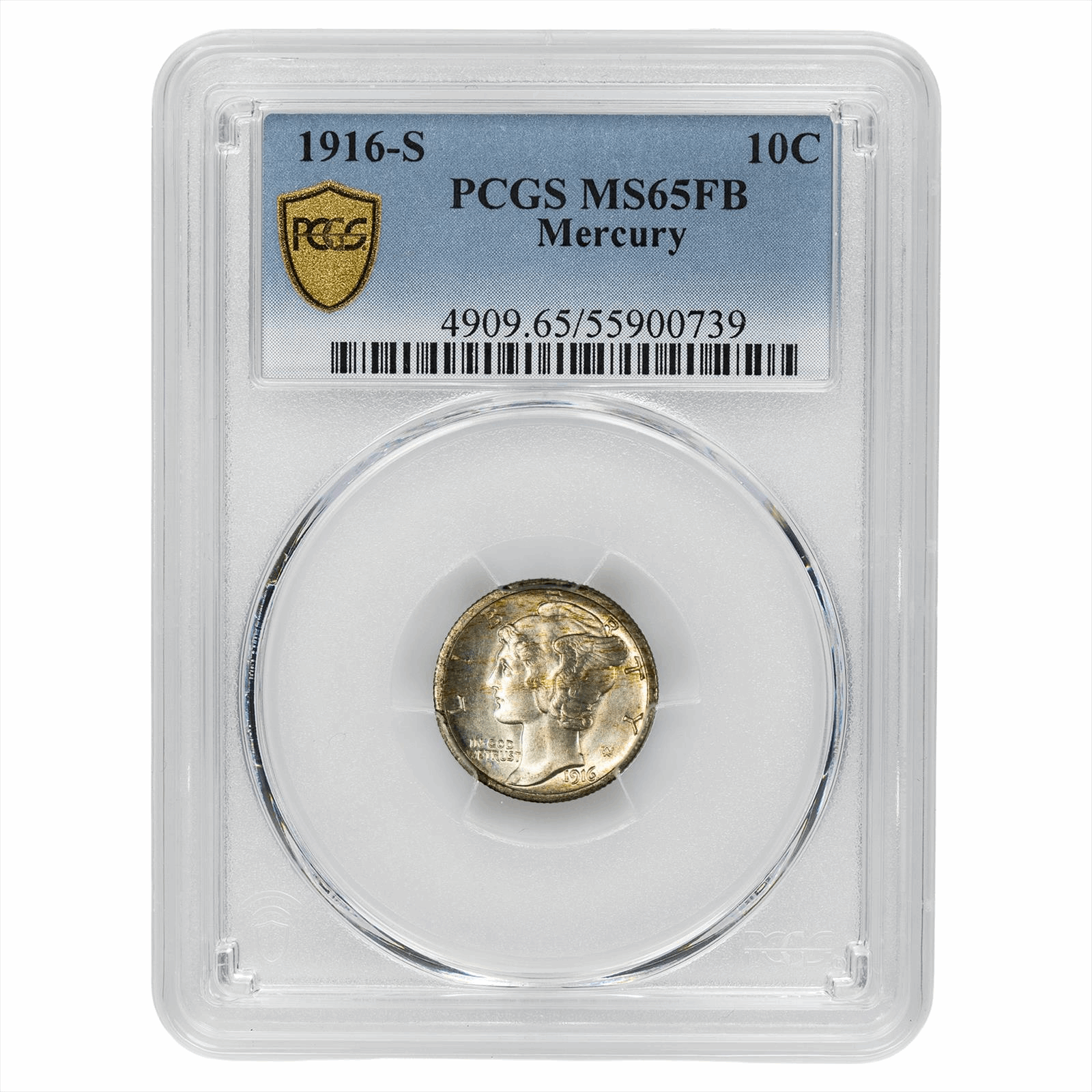 1916-S Mercury Dime 10C PCGS MS 65 FB