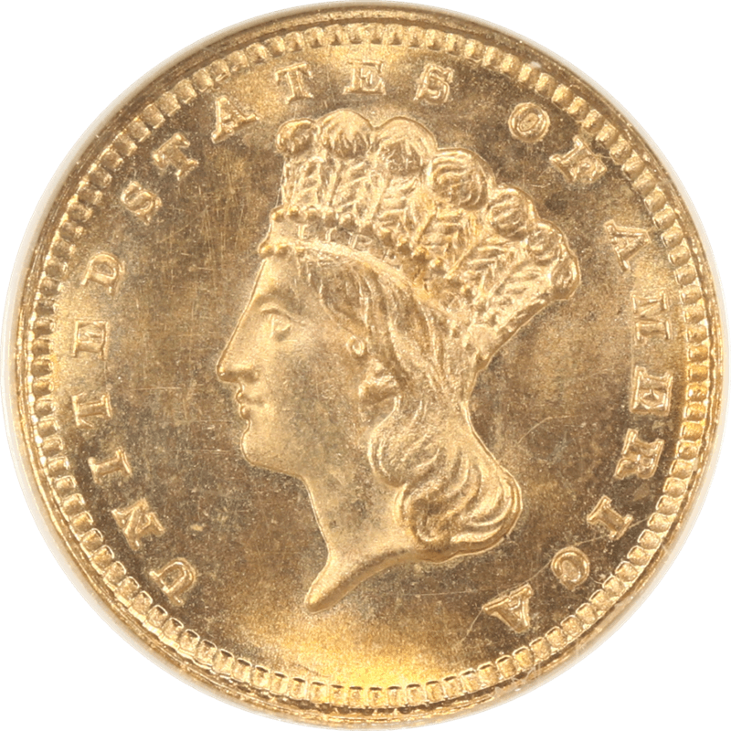 1881 Type-3 Indian Princess Gold Dollar, G$1,  NGC MS64 CAC - Nice Original Coin