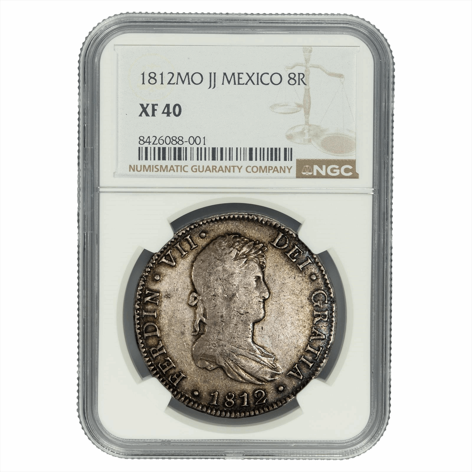 1812MO JJ Mexico 8R NGC XF 40