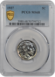 1937 Buffalo PCGS MS 68