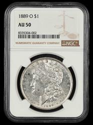 1889 O $1 NGC AU-50
