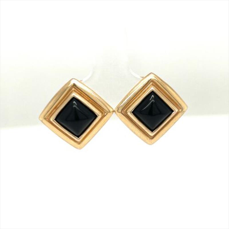 James Avery 14k Yellow Gold and Black Onyx Ear Studs 
