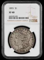 1893 $1 NGC XF-40