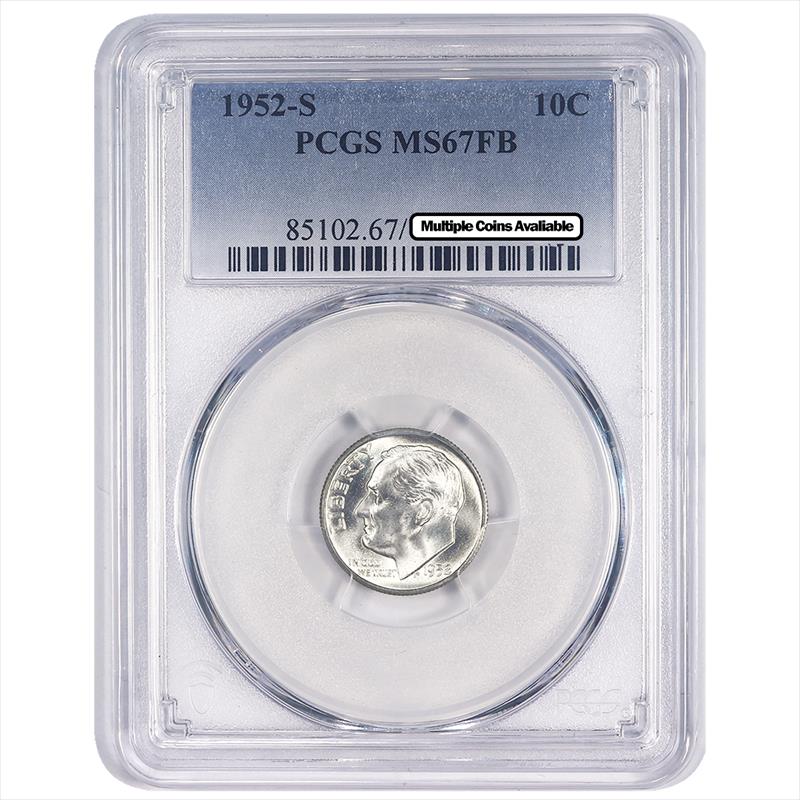 1952-S Roosevelt Dime 10C PCGS   MS67FB -Multiple Coins Available-