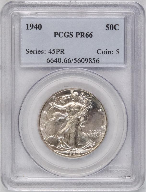 1940 Walking Liberty PCGS PR66