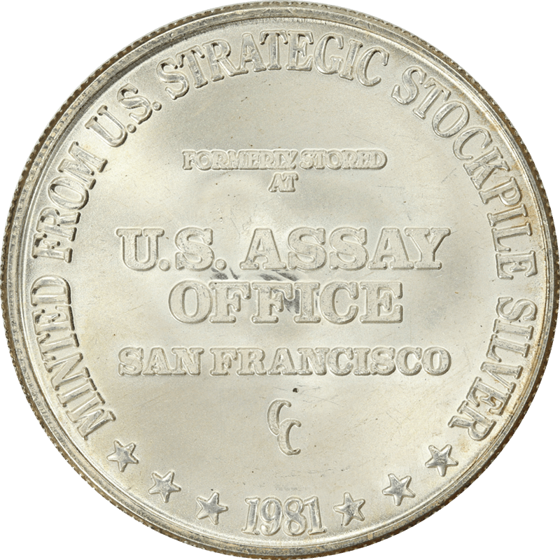 1oz Vintage U.S. Assay Office Strategic Stockpile Silver Rounds 