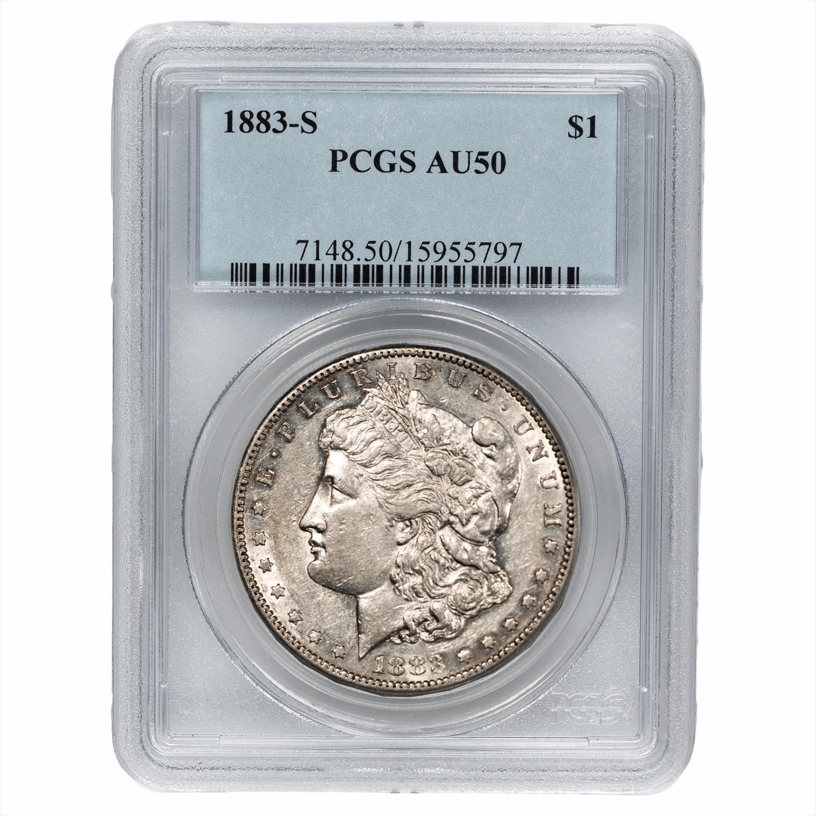 1883-S Morgan Dollar $1 PCGS AU 50 
