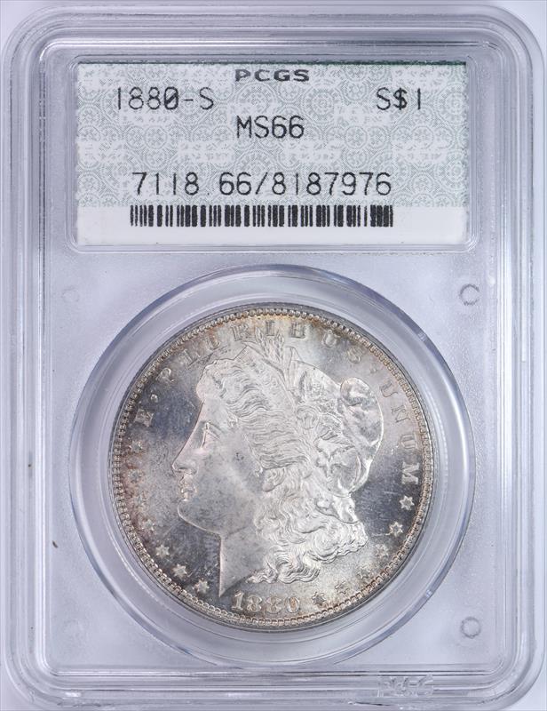 1880-S $1 PCGS MS 66 Doily